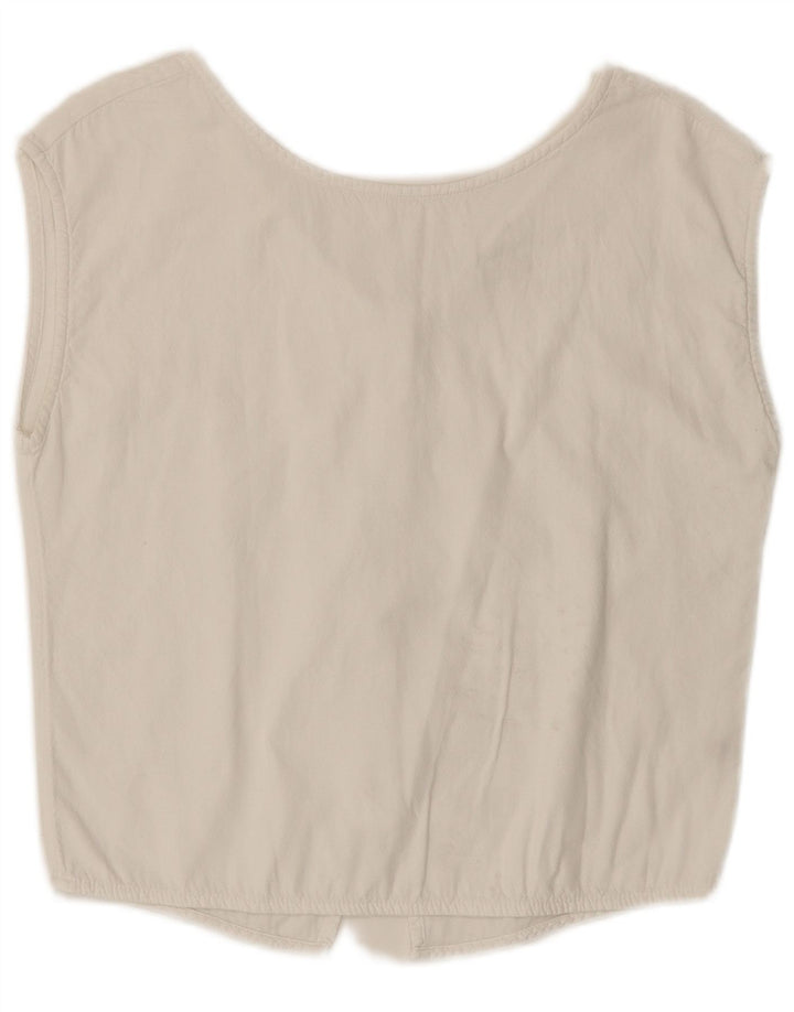 Camicetta senza maniche da donna Esprit UK 10 piccola bianca