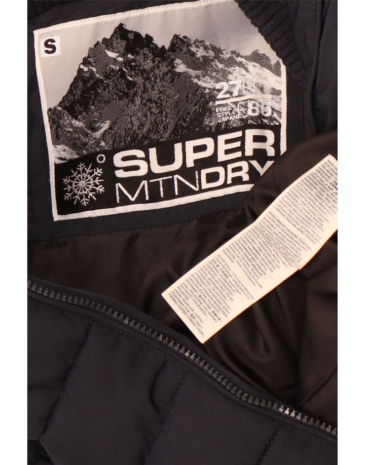 Giacca imbottita da donna Superdry UK 10 Small poliestere blu navy