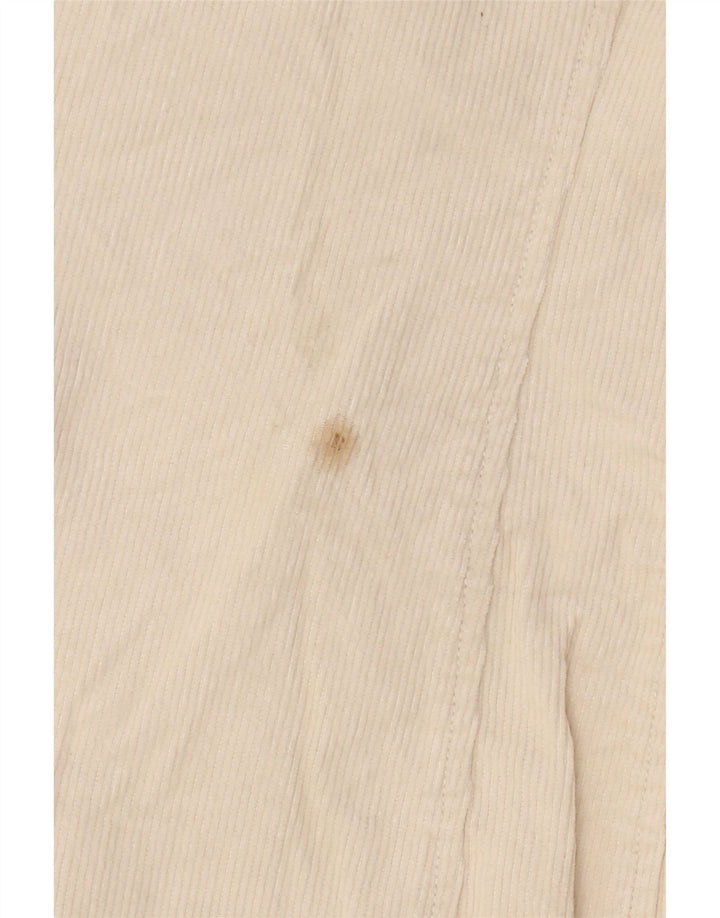 Giacca blazer in velluto a coste a 3 bottoni da donna Zara UK 8 piccola in cotone beige
