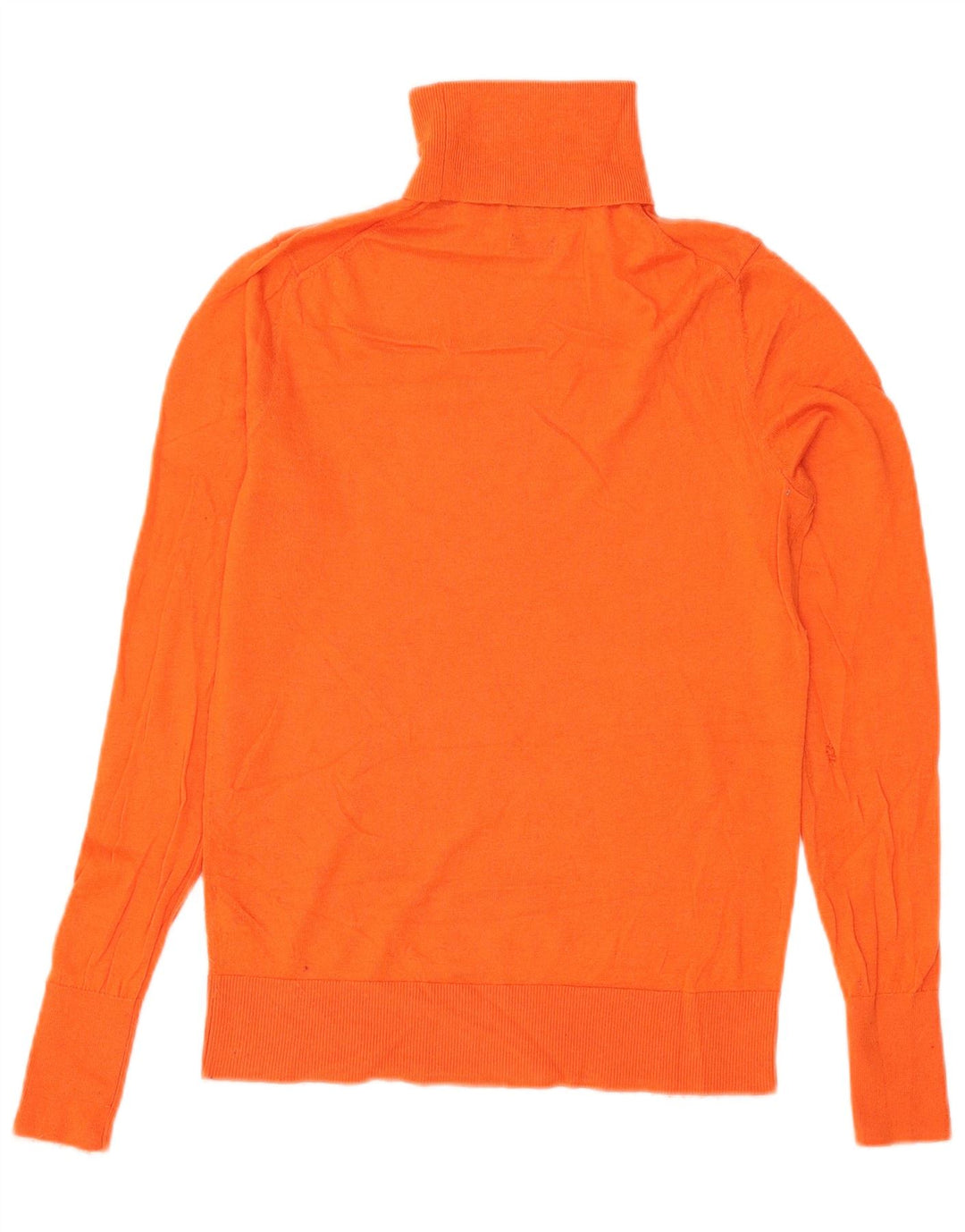 Maglione maglione da donna a collo alto Massimo Dutti UK 10 piccolo lana arancione