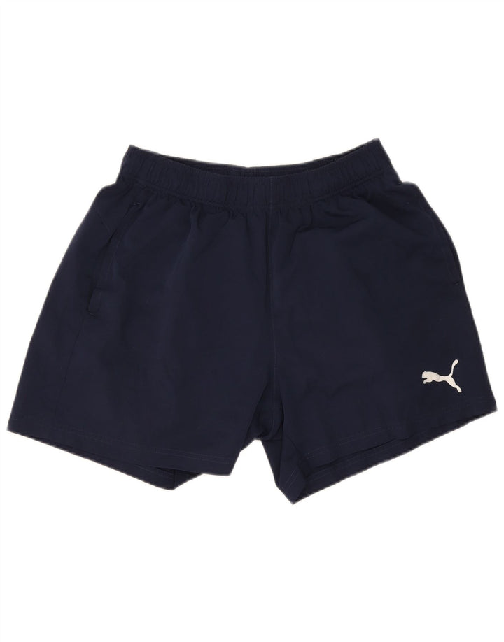 Pantaloncini sportivi da uomo Puma Large in poliestere blu navy