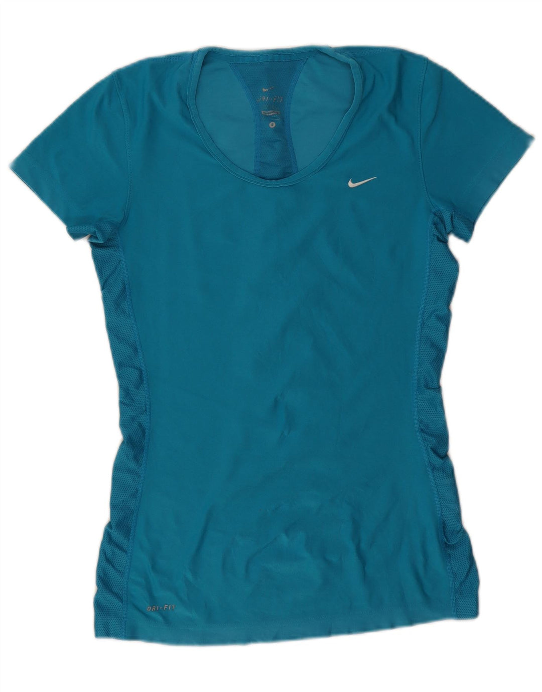 T-shirt Nike Dri Fit da donna Top UK 10 Small Blu Poliestere