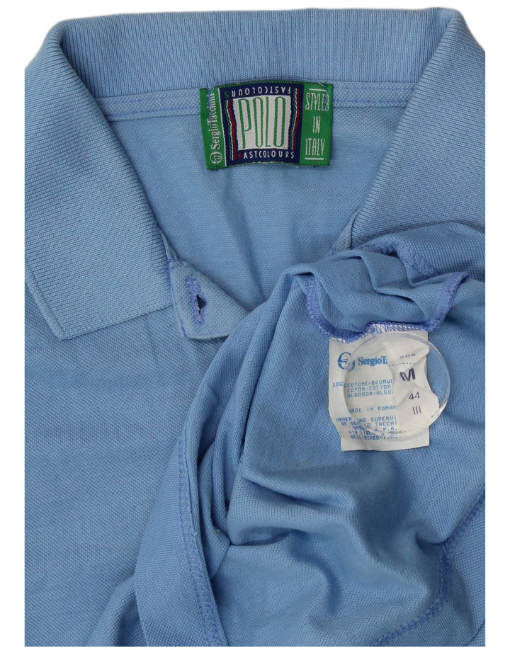 Polo senza maniche da donna Sergio Tacchini UK 12 cotone blu medio