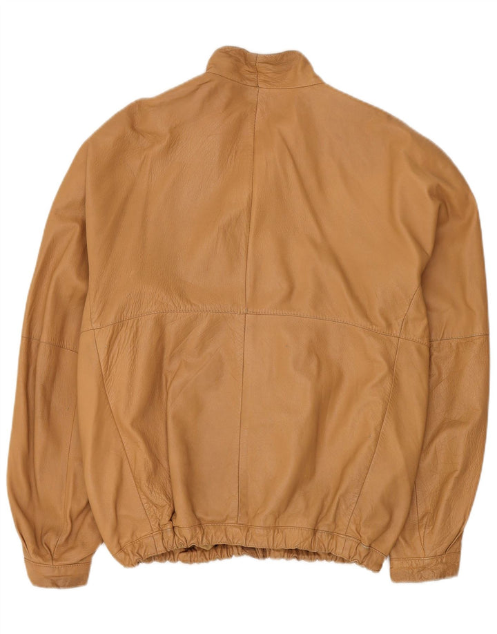 Giubbotto Bomber in Pelle Uomo Essebi IT 56 3XL Pelle Beige