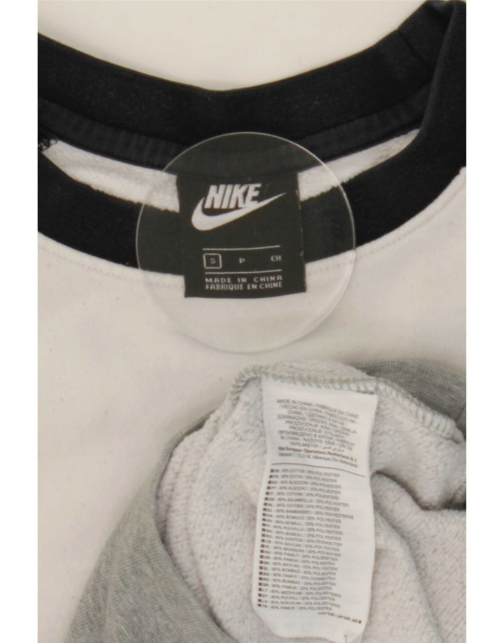 Felpa con grafica Nike da uomo, piccola, in cotone color block grigio