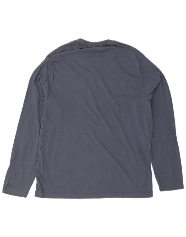 Penguin Maglia da uomo a maniche lunghe XL in cotone blu navy
