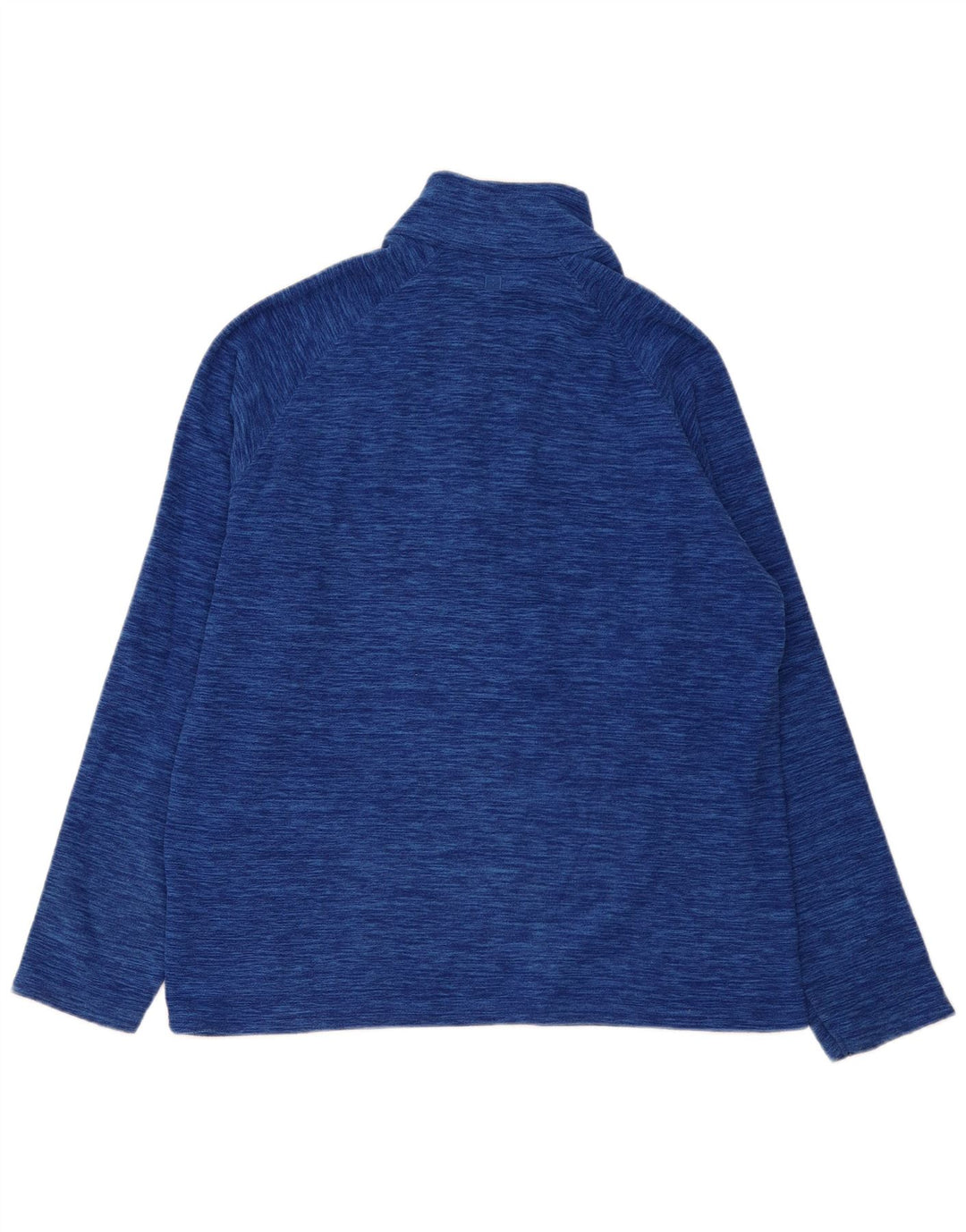 Maglione in pile da uomo con zip e collo Mountain Warehouse medio blu navy screziato