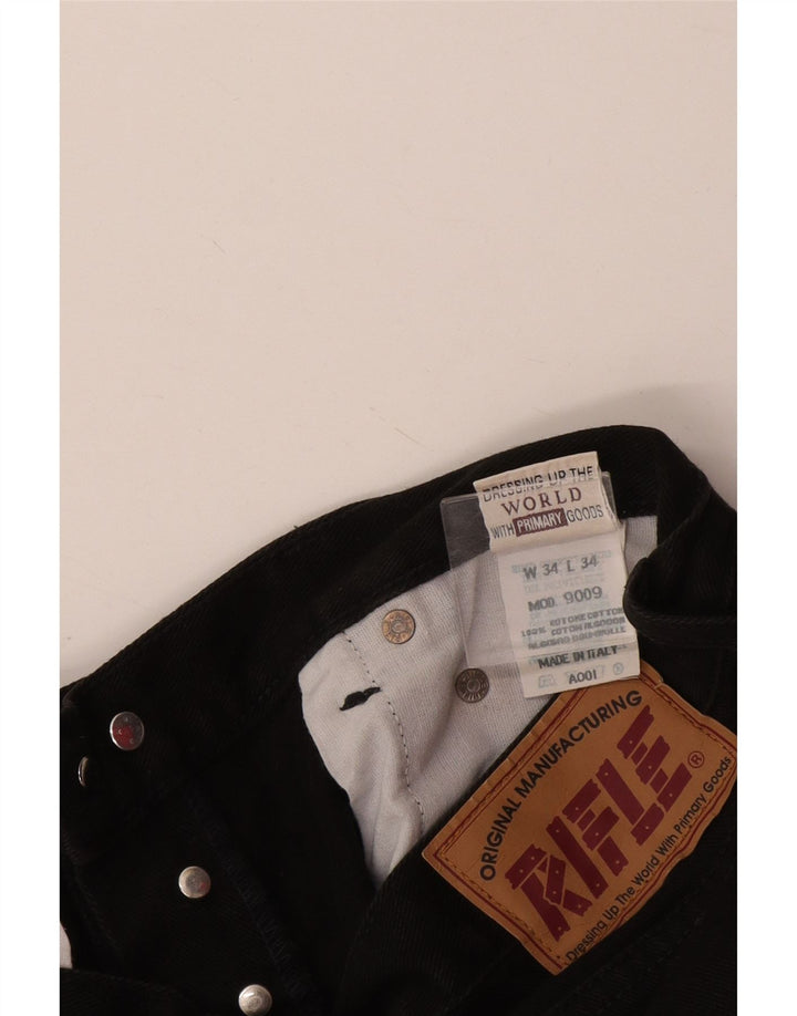 Jeans dritti da uomo Rifle W34 L29 cotone nero