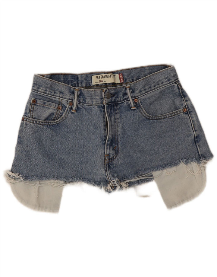 Pantaloncini Levi's da donna 505 in denim invecchiato W29 cotone blu medio