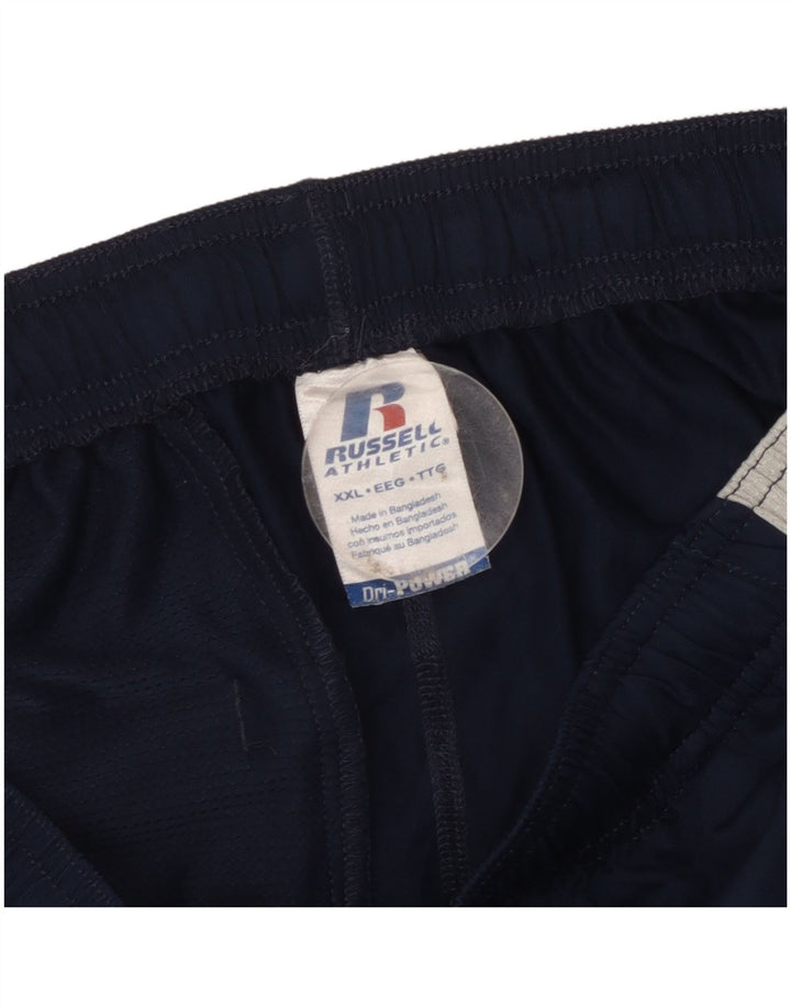 Pantaloncini sportivi da uomo Russell Athletic 2XL Poliestere color block blu navy