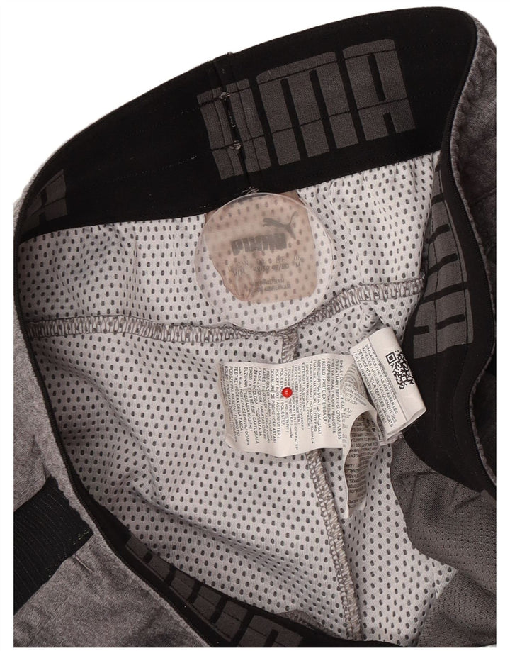 Pantaloni da tuta da uomo Puma in poliestere color block grigio medio