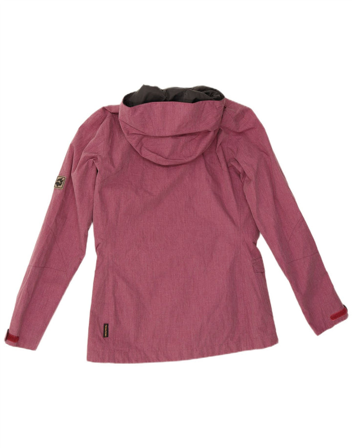 Giacca a vento con cappuccio da donna Jack Wolfskin UK 10 Small Pink Poliestere