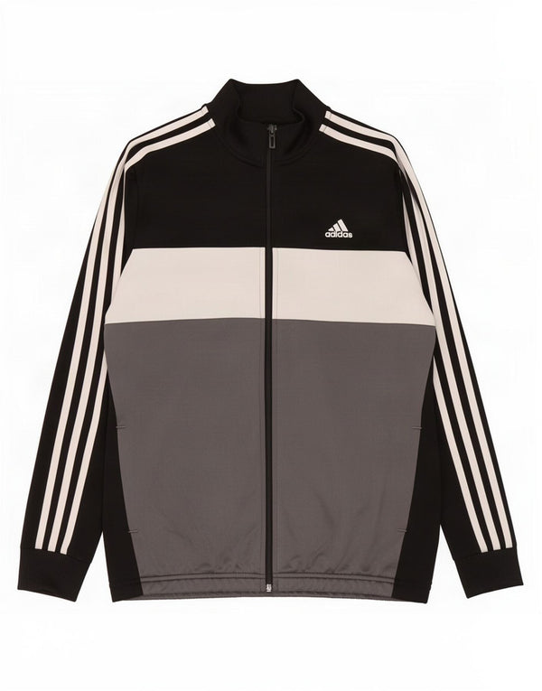 Giacca da tuta da ragazzo Adidas 13-14 anni in poliestere color block nero