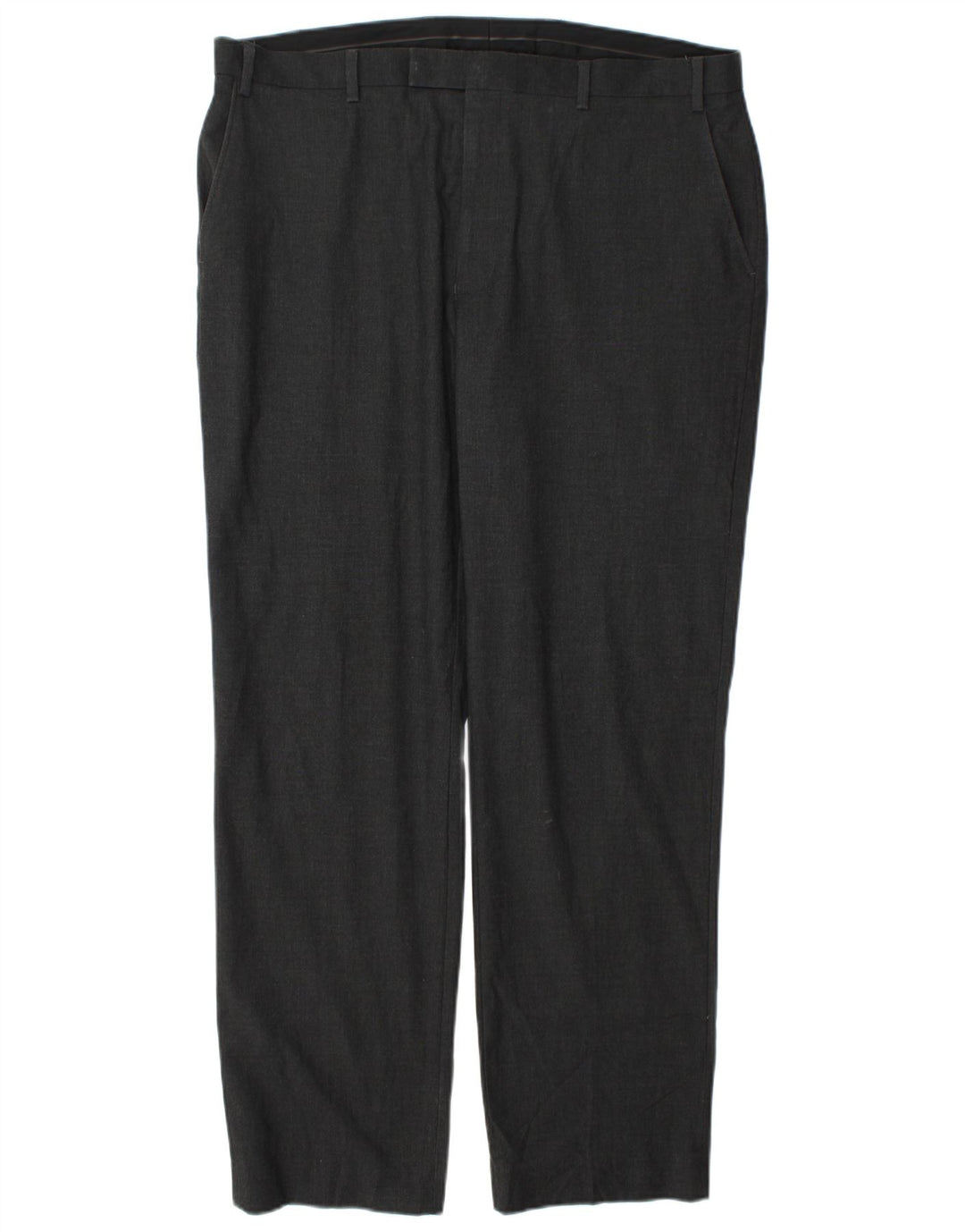 Pantaloni chino regolari da uomo Marks & Spencer W40 L33 poliestere grigio
