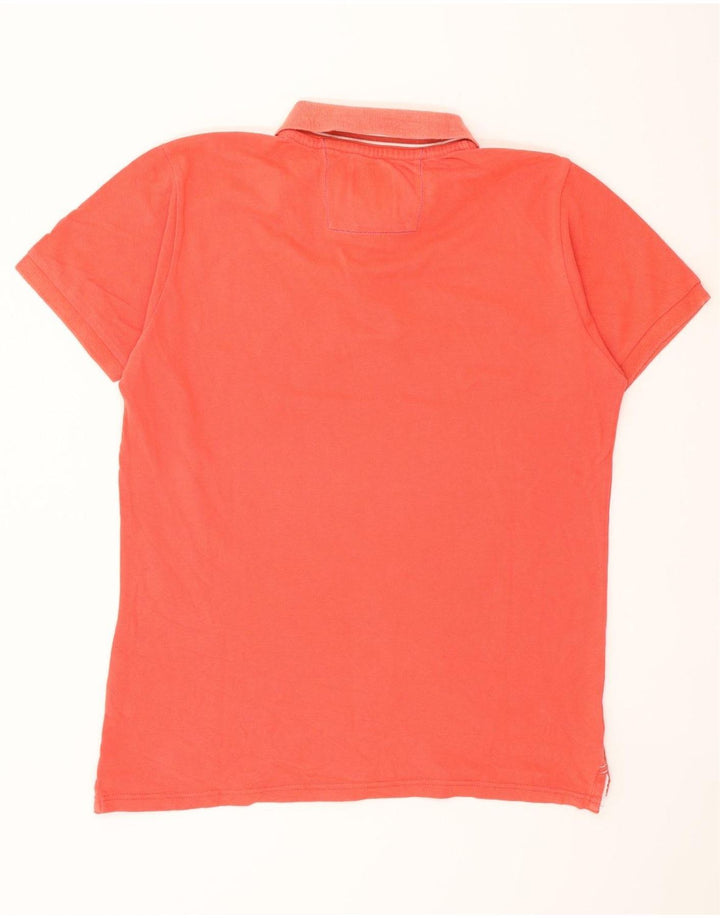 Polo grafica da uomo North Sails grande in cotone arancione