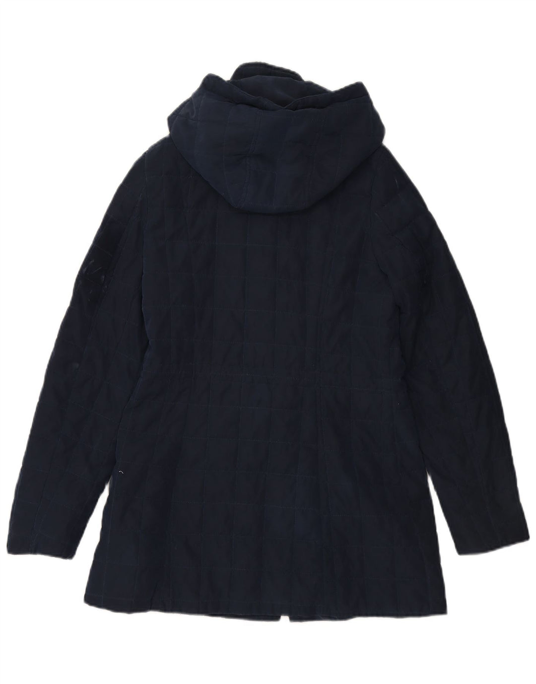 Cappotto imbottito con cappuccio da donna NAUTICA UK 14 grande poliestere blu navy