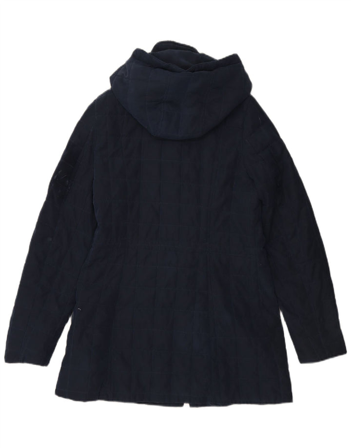 Cappotto imbottito con cappuccio da donna NAUTICA UK 14 grande poliestere blu navy