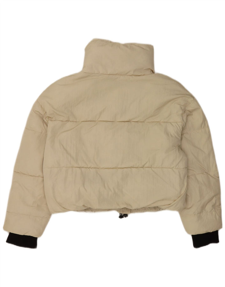 Giacca imbottita oversize corta da donna Zara UK 14 Nylon beige medio