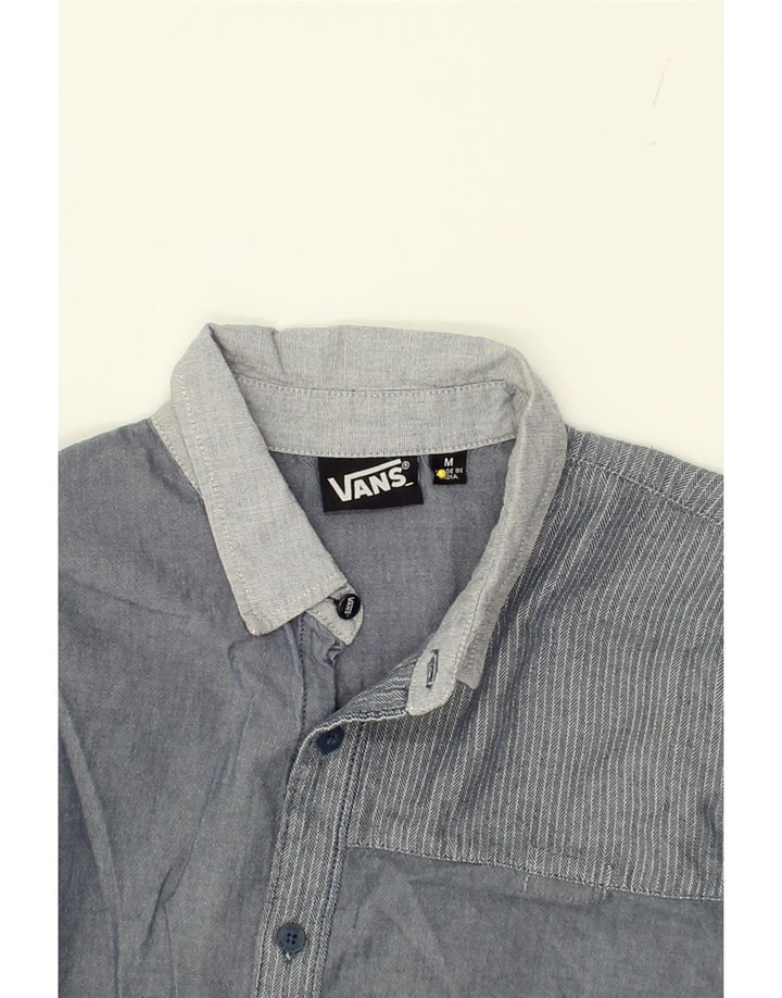 VANS Mens Shirt Medium Blue Colourblock Cotton Vintage Vans and Second-Hand Vans from Messina Hembry 