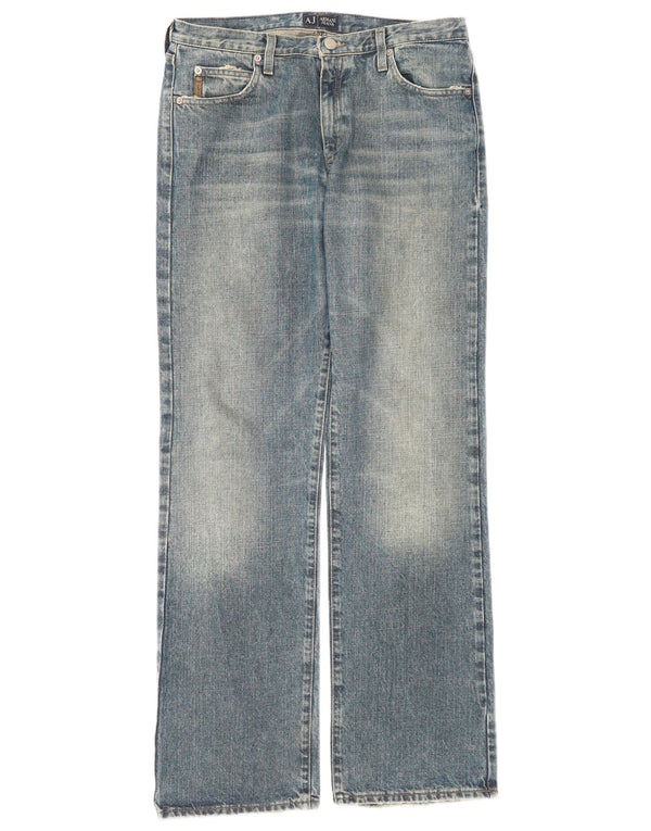Jeans dritti da donna Armani W30 L32 cotone blu
