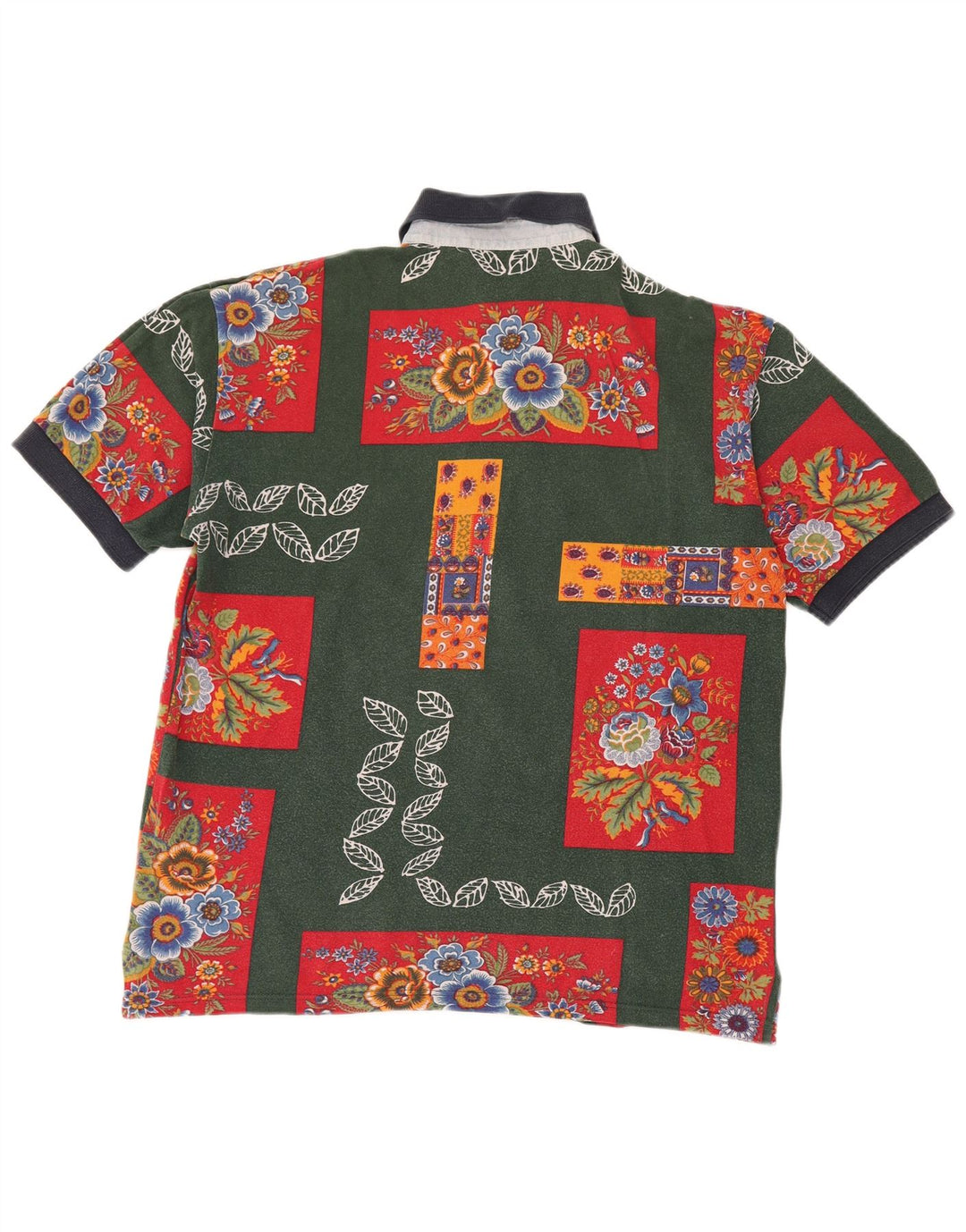 Polo da uomo Johnny Lambs IT 52 grande verde floreale