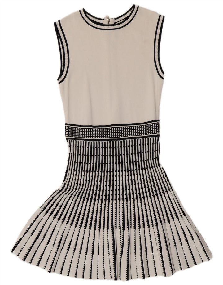 Abito a sirena senza maniche da donna Ted Baker taglia 2 piccolo a righe bianche