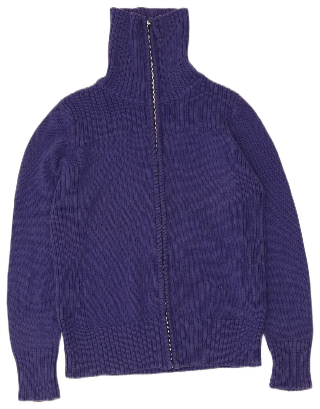 Maglione cardigan da donna Marks & Spencer UK 14 Cotone blu medio
