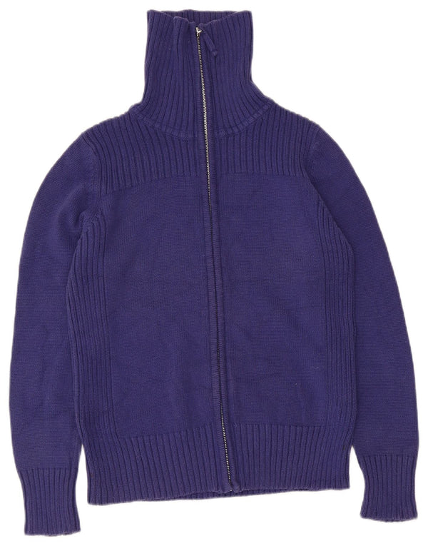 Maglione cardigan da donna Marks & Spencer UK 14 Cotone blu medio