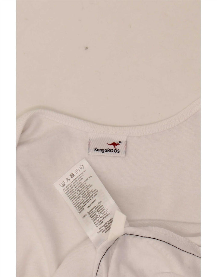 Canottiera da donna Kangaroos UK 14/16 grande cotone bianco