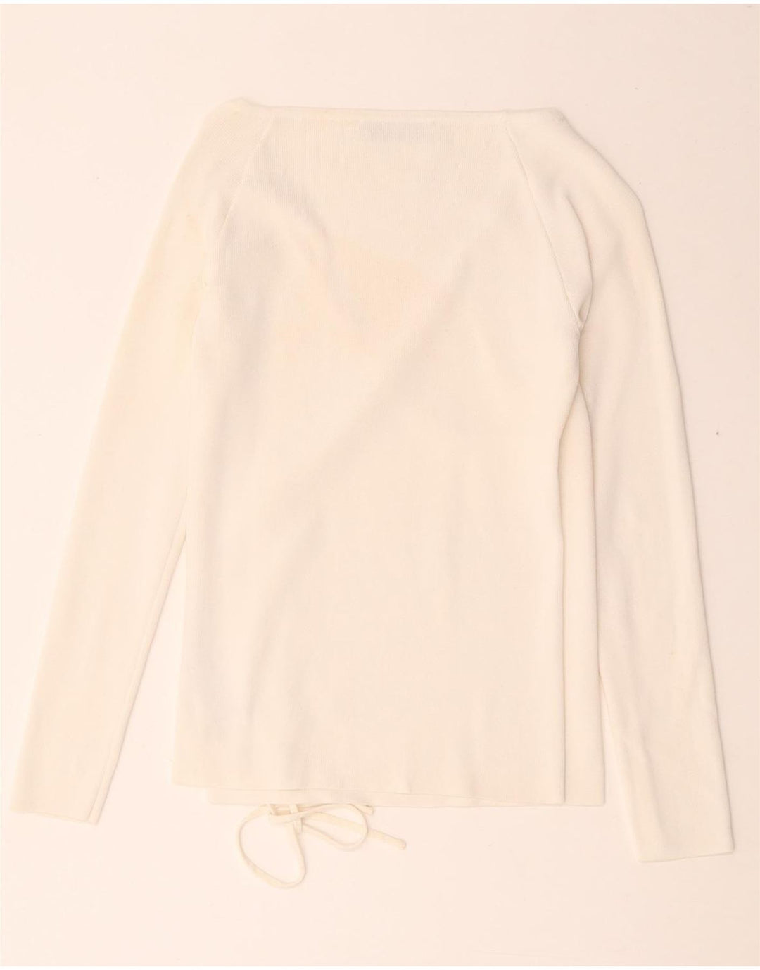Top Zara da donna a maniche lunghe avvolgente in camicetta UK 8 piccola in viscosa bianca