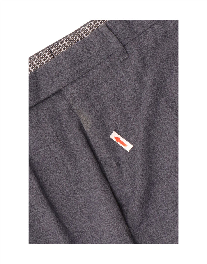 Pantaloni da abito dritti autografi da uomo Marks & Spencer W34 L29 lana blu