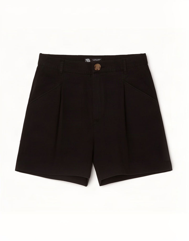 Pantaloncini chino da donna Zara grandi W30 Lyocell nero