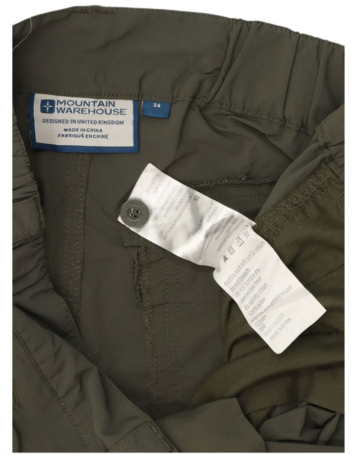 Pantaloni cargo dritti da uomo Mountain Warehouse W34 L32 poliestere verde