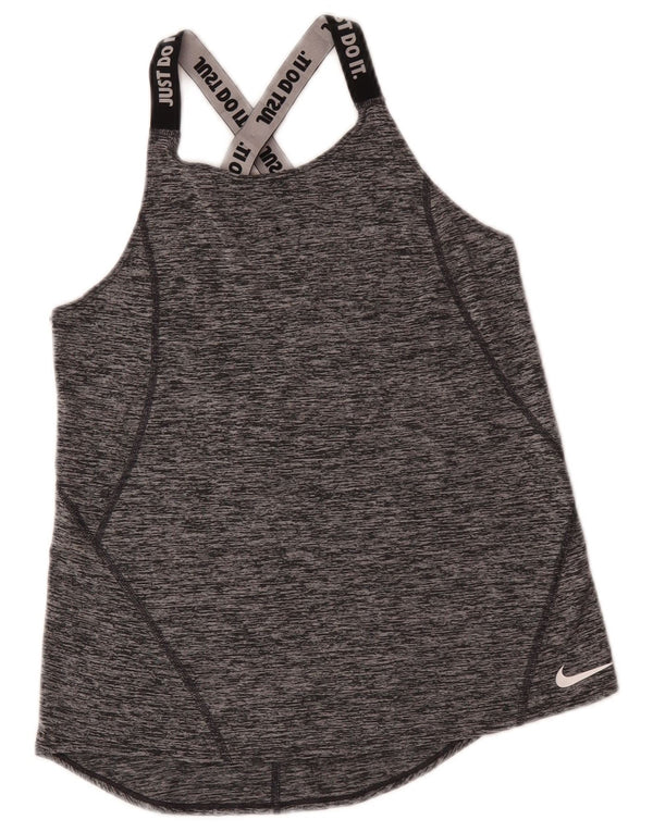 Canotta grafica Nike per ragazze Dri Fit 13-14 anni XL grigio chiazzato