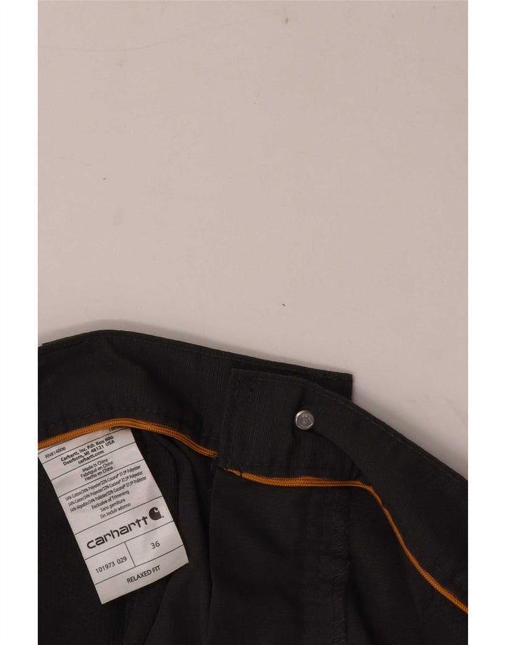 Pantaloncini cargo da uomo dalla vestibilità rilassata Carhartt W36 grandi in cotone grigio