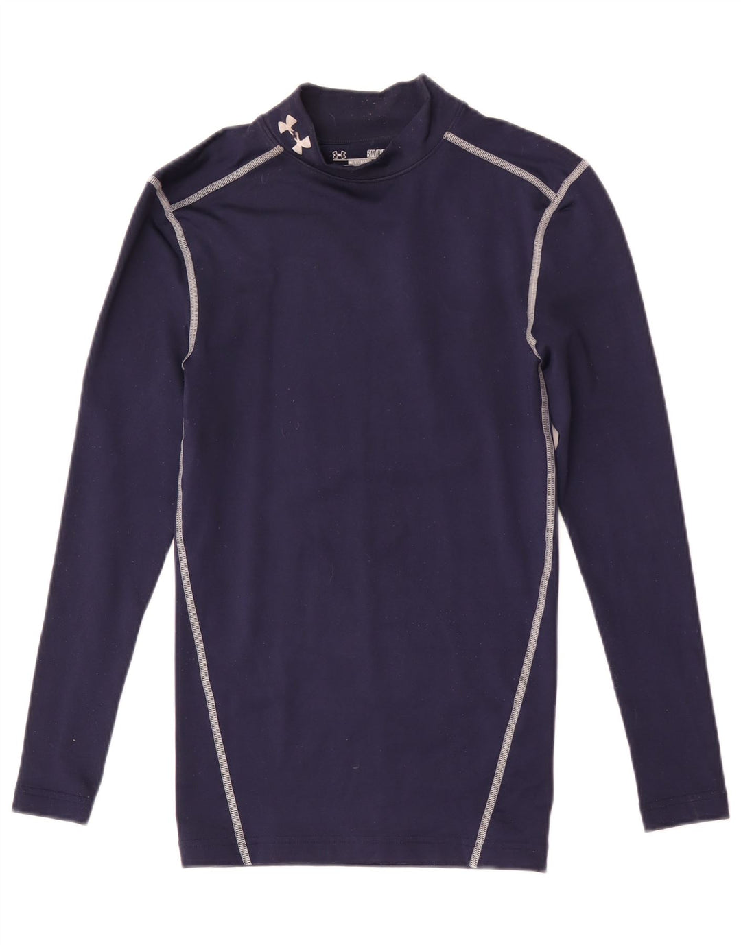 Under Armour Maglia grafica da uomo Cold Gear a maniche lunghe a righe blu navy