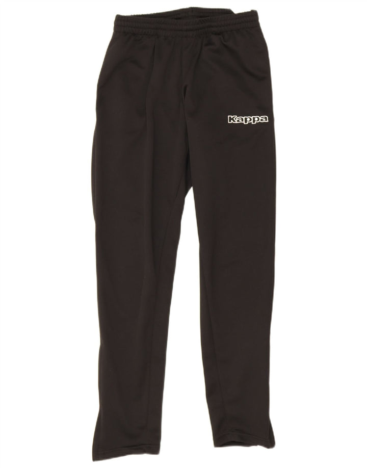 Pantaloni da tuta con grafica Kappa da uomo piccoli in poliestere nero