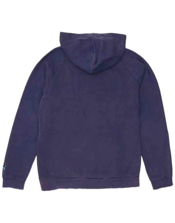 Felpa con cappuccio grafica da ragazzo Puma 15-16 anni in cotone blu navy