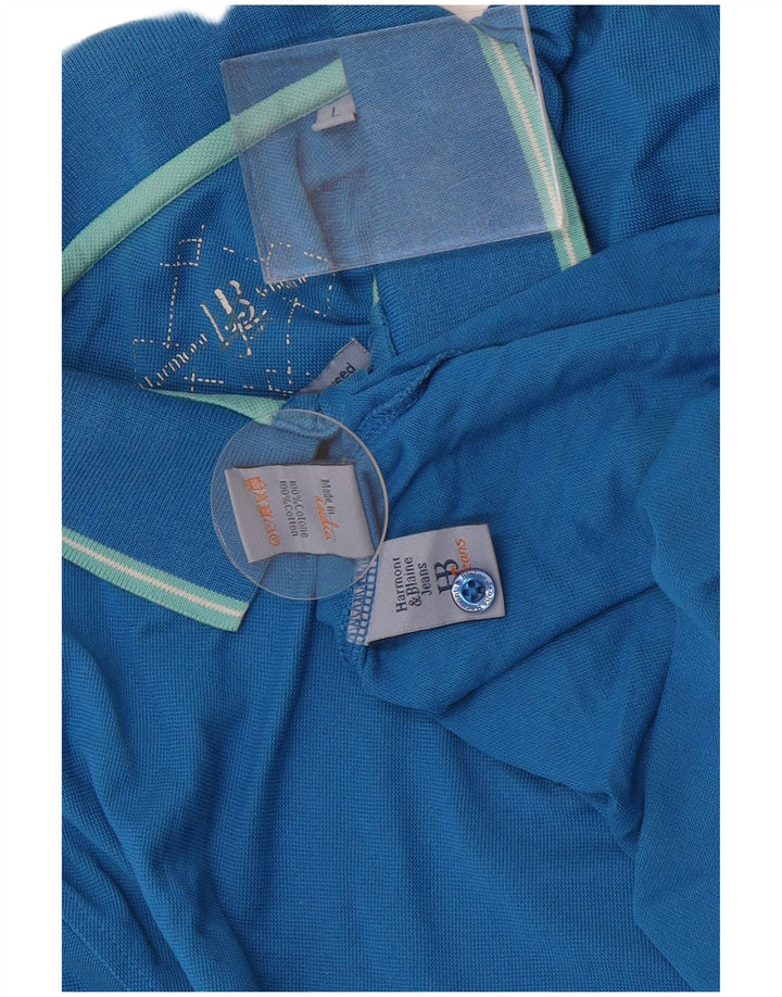 Polo da uomo Harmont & Blaine grande in cotone blu