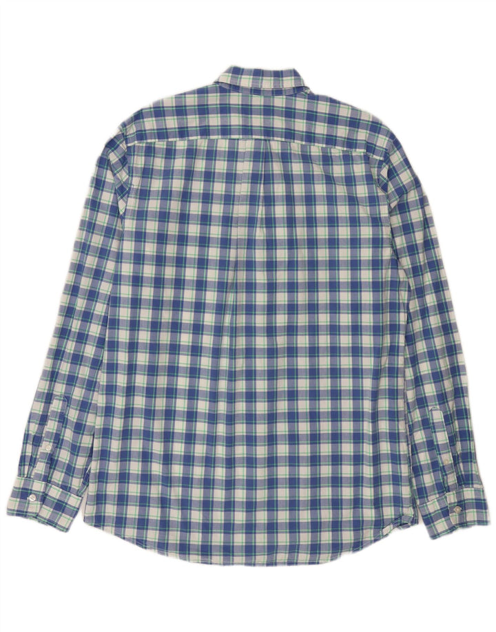 Camicia Gap da uomo slim fit in cotone a quadri blu grandi