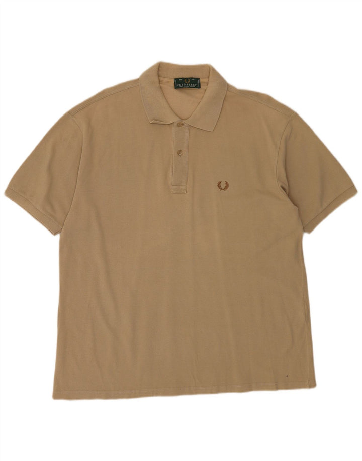 Polo da uomo Fred Perry grande in cotone beige