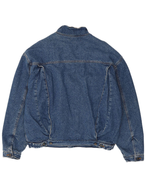 Giacca in denim Sherpa da uomo Michel Bachoz UK 40 grande cotone blu