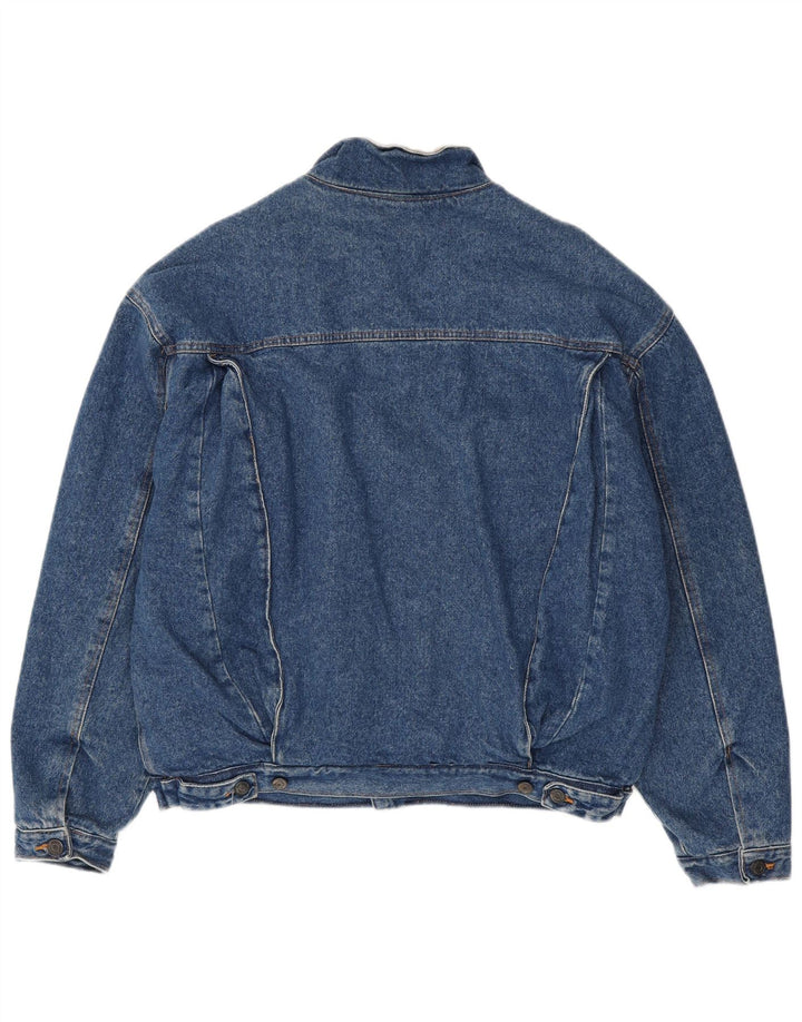 Giacca in denim Sherpa da uomo Michel Bachoz UK 40 grande cotone blu