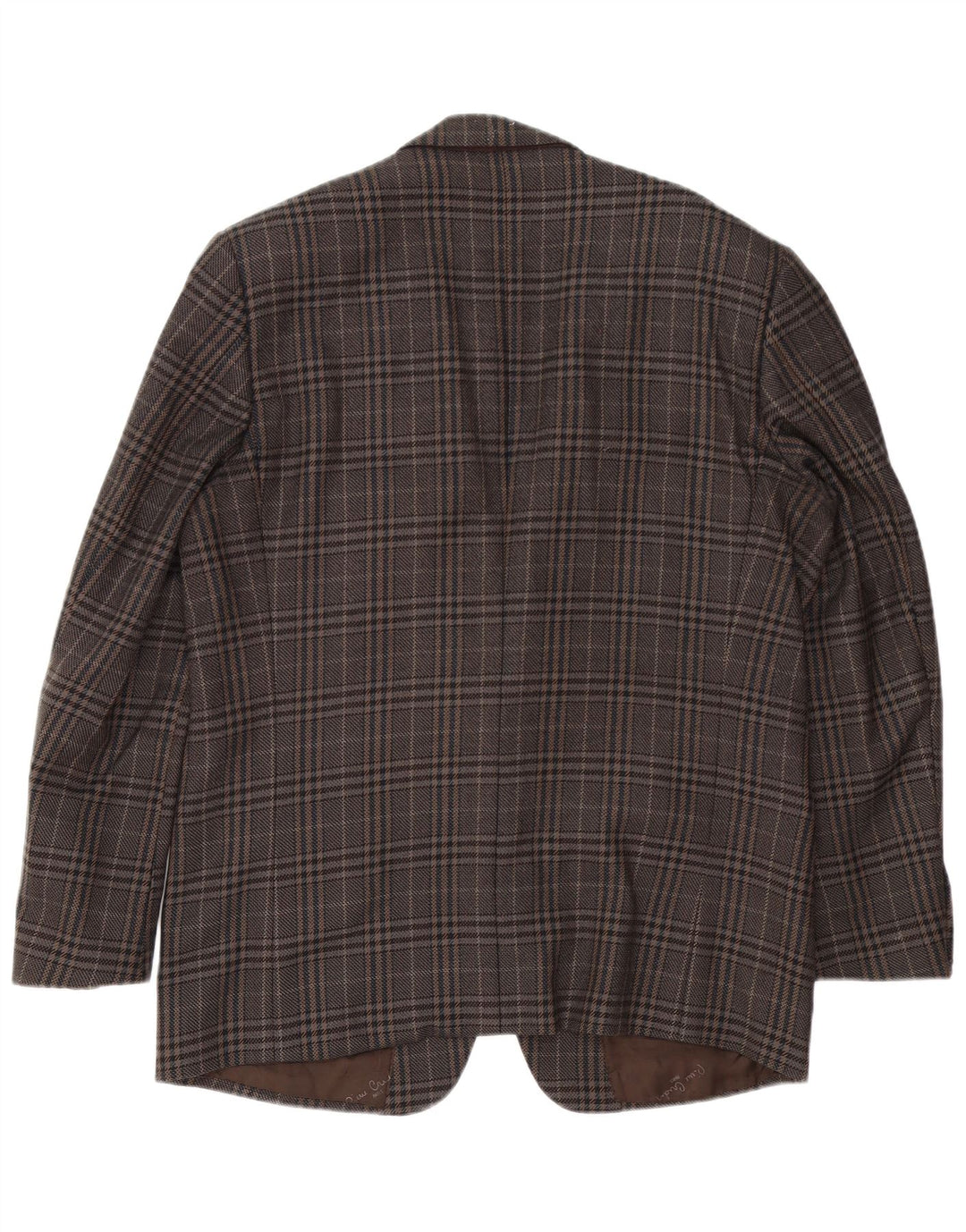 Giacca blazer da uomo a 2 bottoni Pierre Cardin UK 40 grande pied de poule marrone