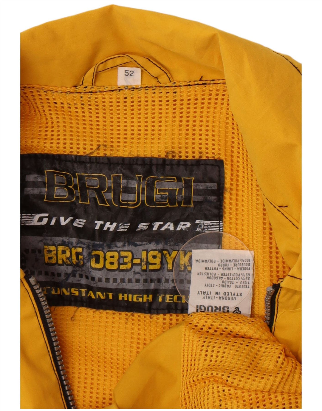 Giacca Utility Uomo Brugi IT 52 XL Cotone Giallo