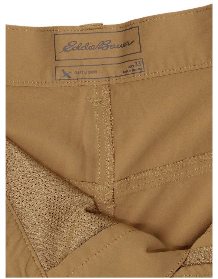 Pantaloncini chino da uomo Eddie Bauer W33 poliestere beige medio