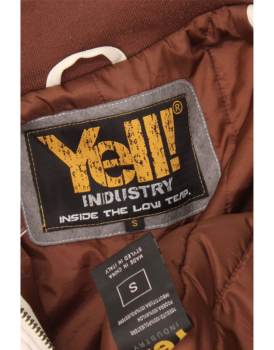 URLO! Bomber grafico da uomo dalla vestibilità ampia UK 36 piccolo poliestere bianco