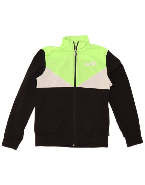 Giacca della tuta da ragazzo PUMA 13-14 anni Colorblock nera