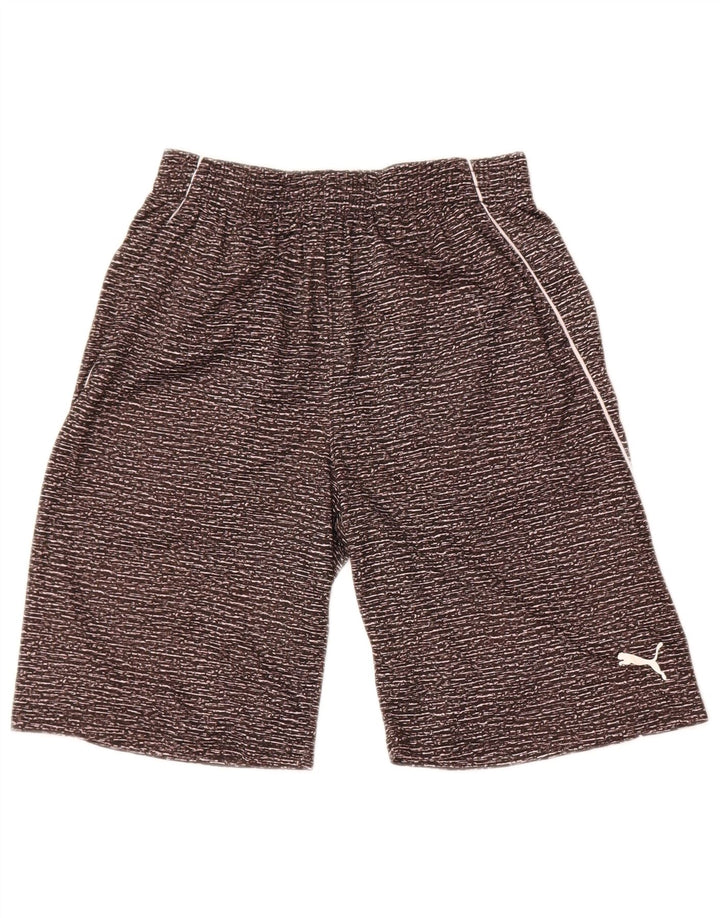 Pantaloncini sportivi Puma da ragazzo 14-15 anni, grandi, neri, in poliestere screziato