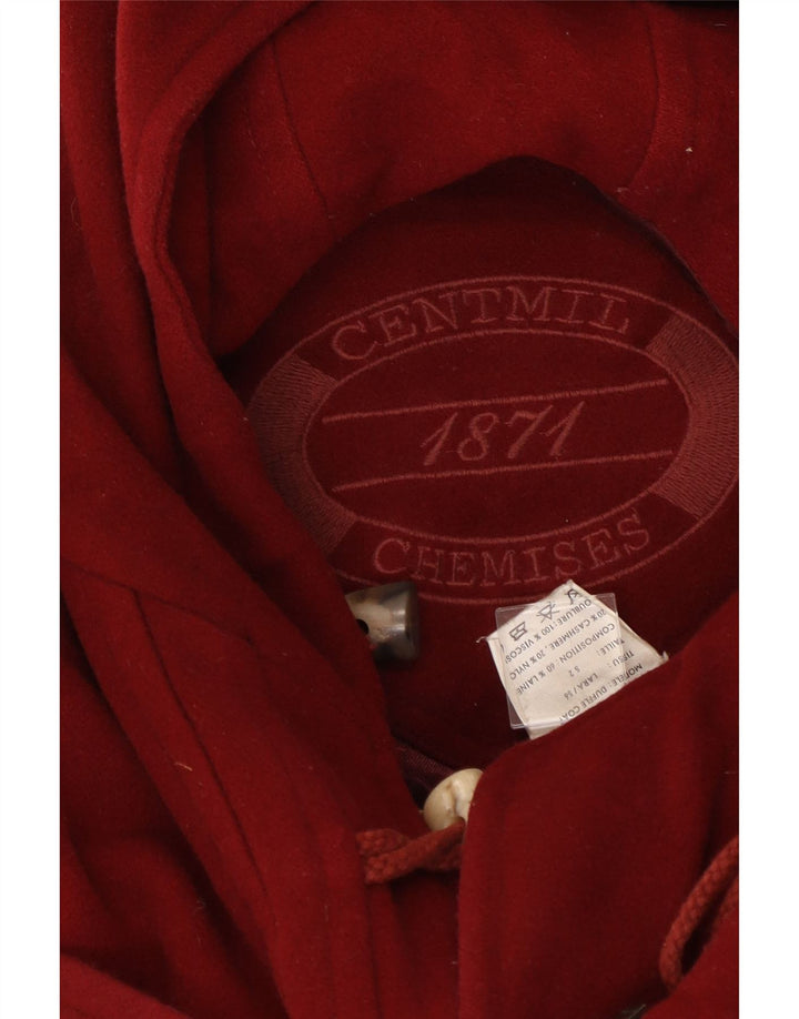 Montgomery con cappuccio da donna vintage IT 52 2XL Lana rossa